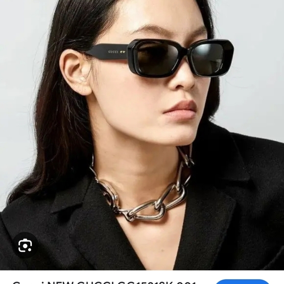 GUCCI GG1531SK 001 BLACK GREY SUNGLASSES NEW - Picture 4 of 16